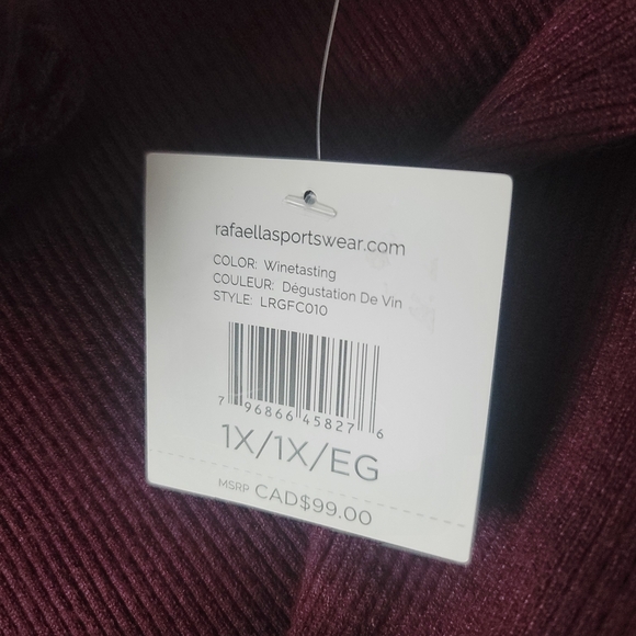 Rafaella Sportswear Pleated Long Sleeve Mock Neck Dress - Picture 8 of 9